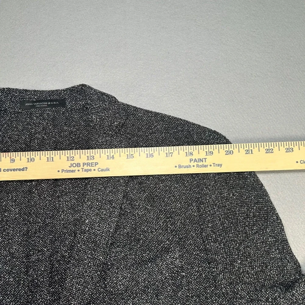 John Varvatos Blazer Mens 42 Black White Knit Salt Pepper 2 Button Sport Coat